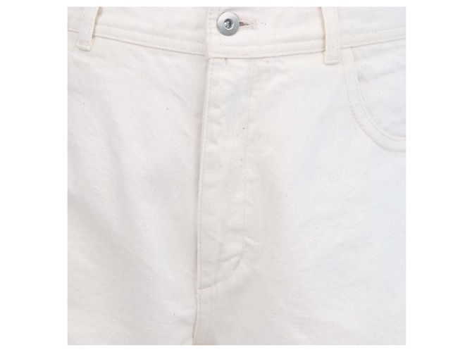 Mini Short de Denim Crema Jil Sanders Crudo - vista 4