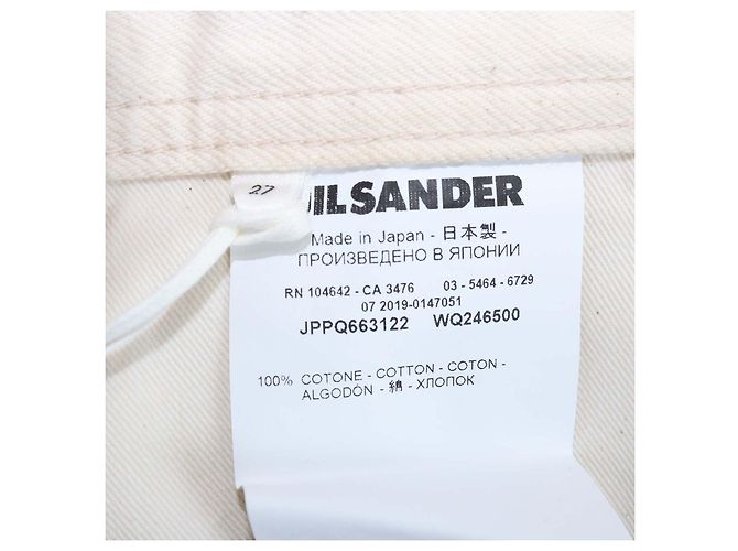 Mini Short de Denim Crema Jil Sanders Crudo - vista 6
