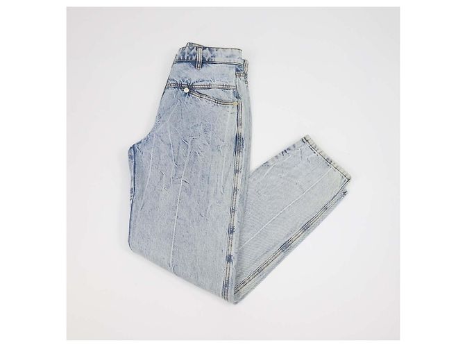 Pantalones rectos de denim azul lavado Chanel - vista 3