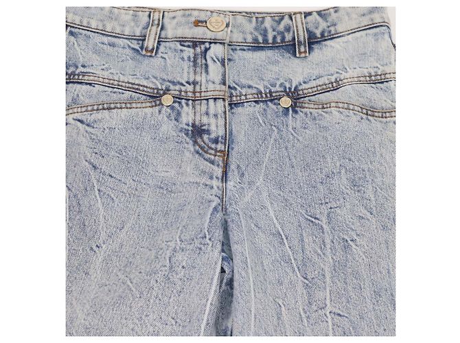 Pantalones rectos de denim azul lavado Chanel - vista 4