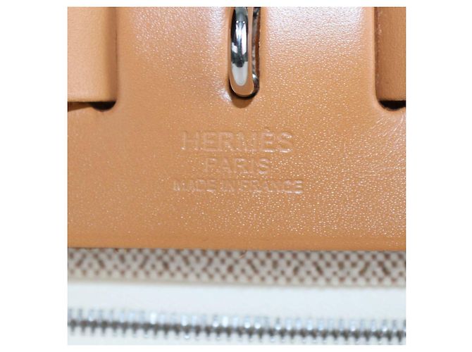 Hermès Borsa Herbag Zip 31 Brides de Gala Hermes in tela Beige/Naturel e pelle Vache - vista 6