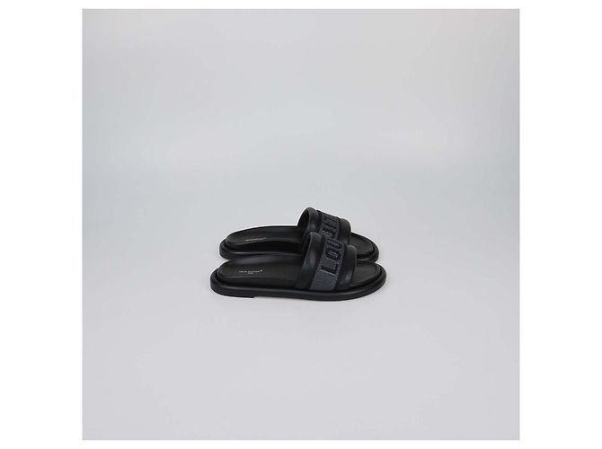 Sandali slide LV Bliss in pelle nera Louis Vuitton Nero - vista 3