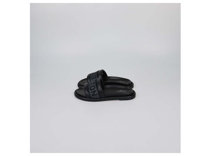 Sandali slide LV Bliss in pelle nera Louis Vuitton Nero - vista 4