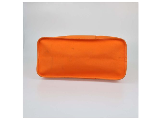 Cabag Hermès Borsa Tote Hermes Cabas GM in tela arancione - vista 4