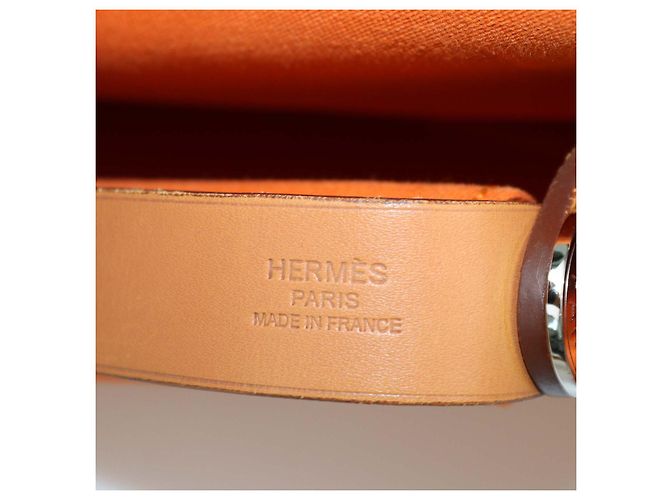 Cabag Hermès Borsa Tote Hermes Cabas GM in tela arancione - vista 5