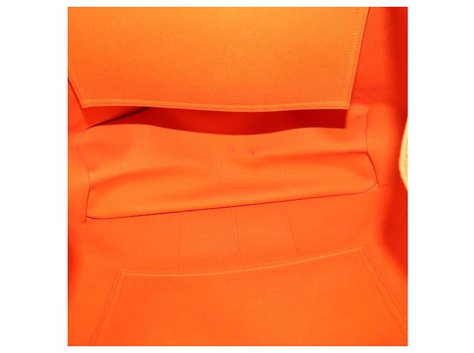 Cabag Hermès Borsa Tote Hermes Cabas GM in tela arancione - vista 6