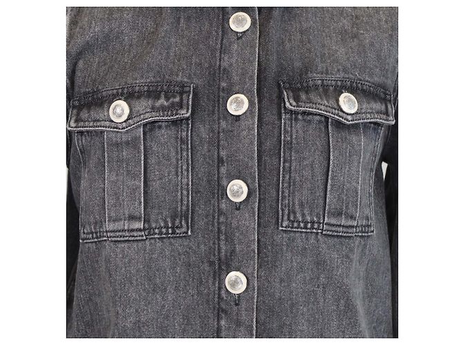 Maje Grey Denim Jacket - view 4