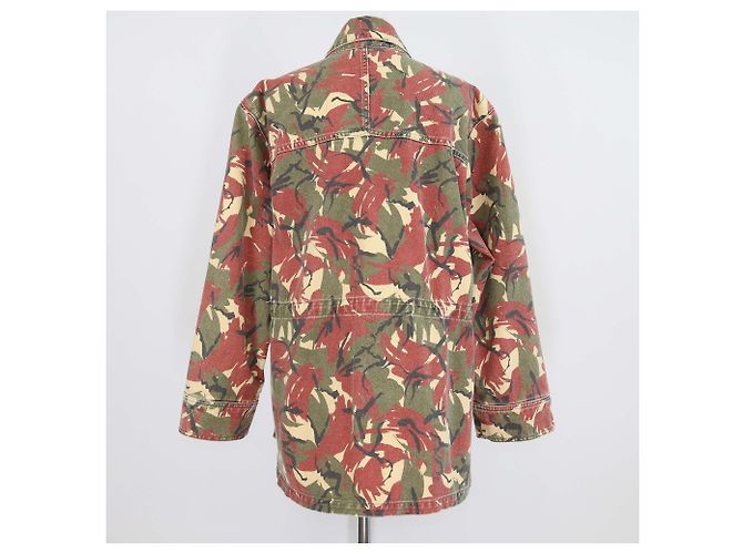 Paco Rabanne Giacca in denim di cotone Rabanna con stampa camo multicolore - vista 3