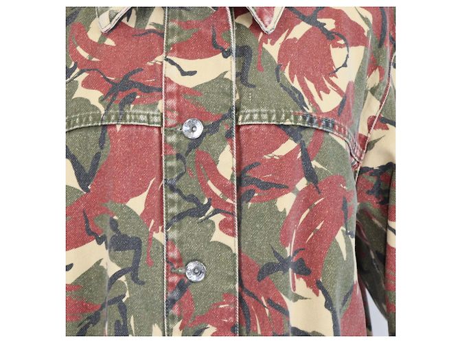 Paco Rabanne Giacca in denim di cotone Rabanna con stampa camo multicolore - vista 4