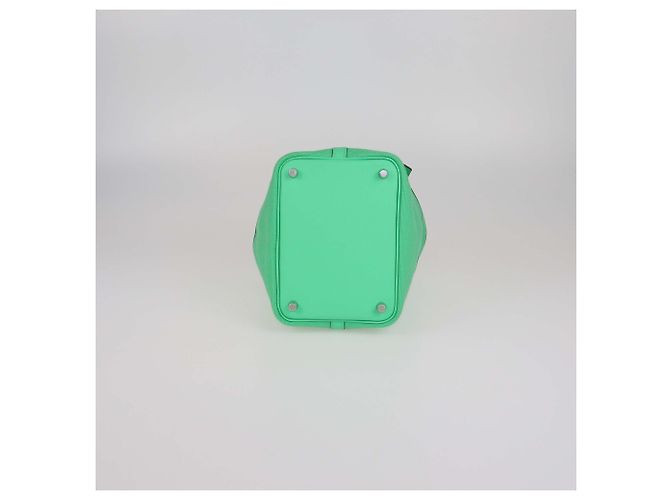 Hermès Borsa Picotin 18 Hermes Vert Toile Geoland e pelle Swift Cargo Comics Verde chiaro - vista 4