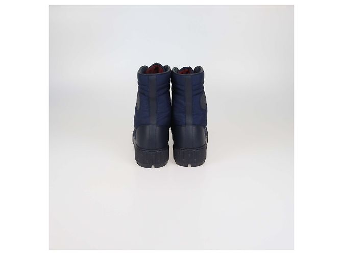 Hermès Stivaletti Fresh Combat Boots Hermes in pelle nera e nylon Nero - vista 5