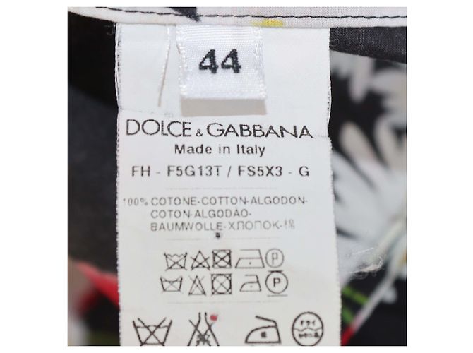 Dolce & Gabbana Kurzarmhemd aus Baumwolle mit multicolorigem Blumenprint Mehrfarben - Ansicht 6