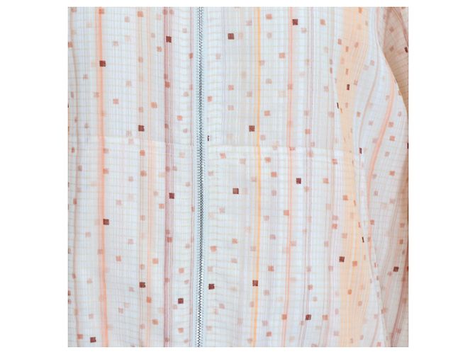 Hermès Hermes Orange Silk Blend Coloriages de Jour Strickjacke mit Reißverschluss - Ansicht 4
