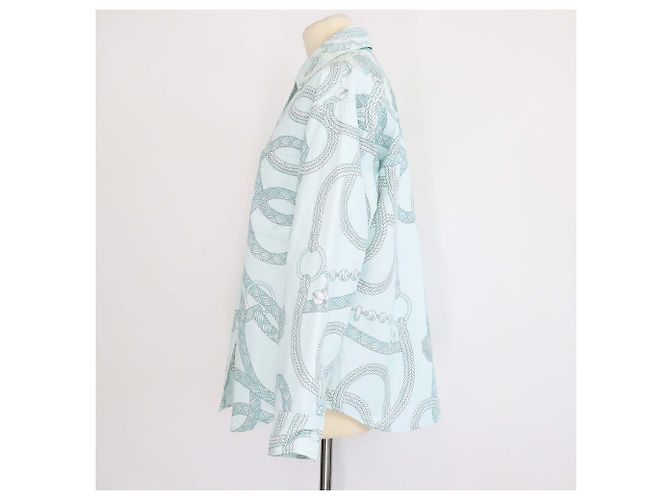 Hermès Hermes Palefroi Remix Wendepullover aus Polyester Mist Green - Ansicht 2