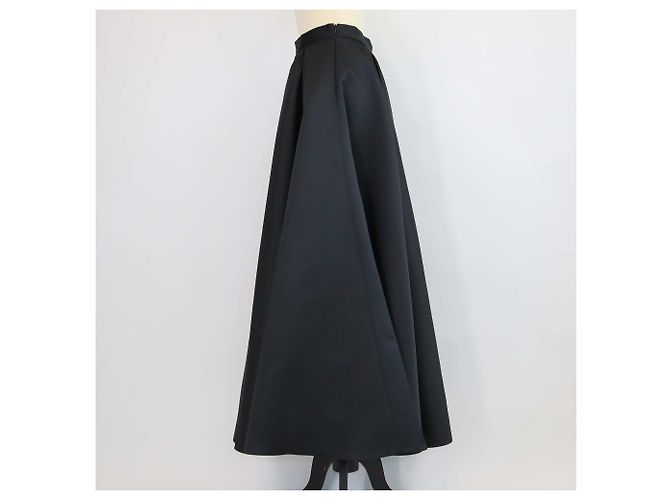 Autre Marque Max Mara Studio Falda Maxi ABACO de Jersey Sintético Negro - vista 2
