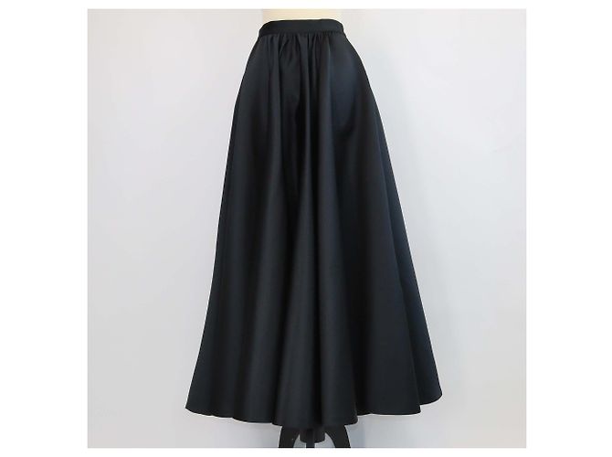 Autre Marque Max Mara Studio Falda Maxi ABACO de Jersey Sintético Negro - vista 3