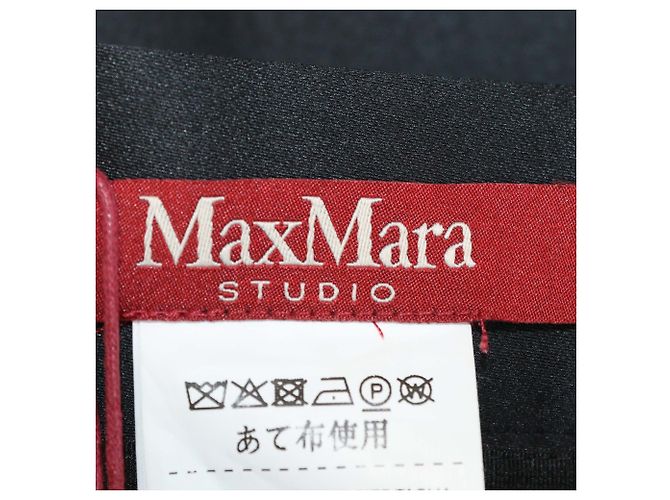Autre Marque Max Mara Studio Falda Maxi ABACO de Jersey Sintético Negro - vista 5
