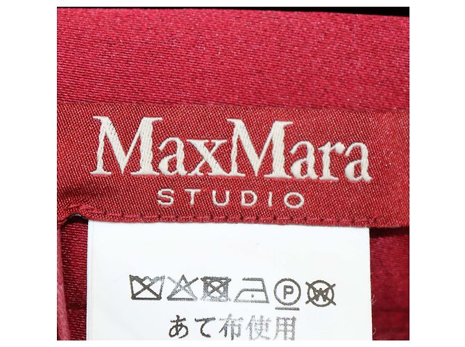 Autre Marque Falda Maxi ABACO Max Mara Studio en jersey sintético granate metalizado Castaño - vista 5