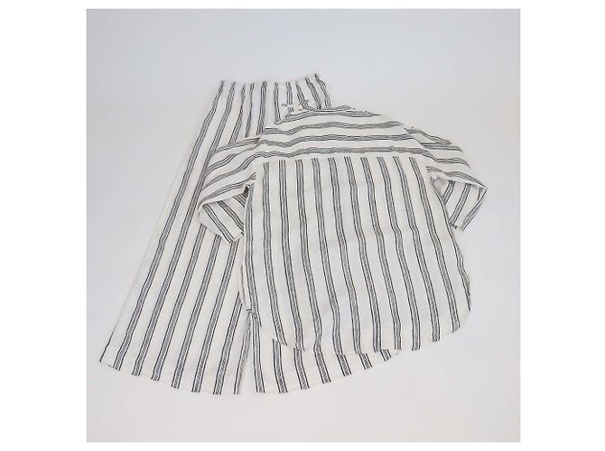 Autre Marque Ensemble Tunique à Manches Longues et Pantalon Kora en Lin Blanc Les 100 Ciels - vue 3