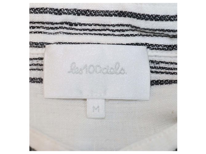 Autre Marque Ensemble Tunique à Manches Longues et Pantalon Kora en Lin Blanc Les 100 Ciels - vue 5