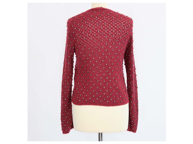 Autre Marque Jersey Max Mara Studio de mohair granate Rally con adornos Castaño - vista 3