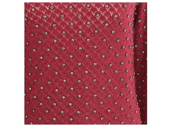 Autre Marque Jersey Max Mara Studio de mohair granate Rally con adornos Castaño - vista 4