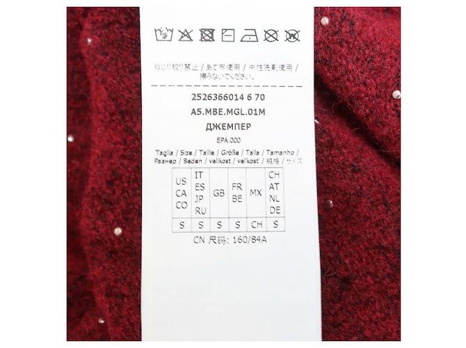 Autre Marque Jersey Max Mara Studio de mohair granate Rally con adornos Castaño - vista 6