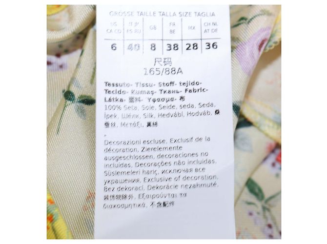 Blusa Pedale Max Mara de seda amarilla con estampado floral Amarillo - vista 6