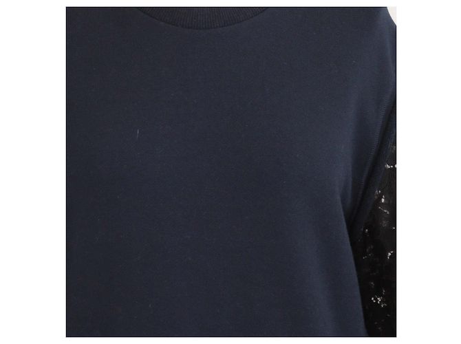 Sudadera 3.1 Phillip Lim Azul Marino/Negro de algodón con mangas de encaje floral - vista 4