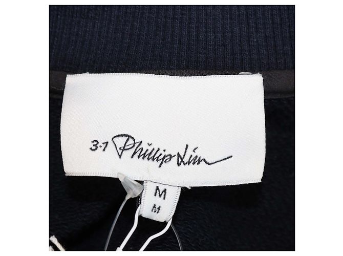 Sudadera 3.1 Phillip Lim Azul Marino/Negro de algodón con mangas de encaje floral - vista 5