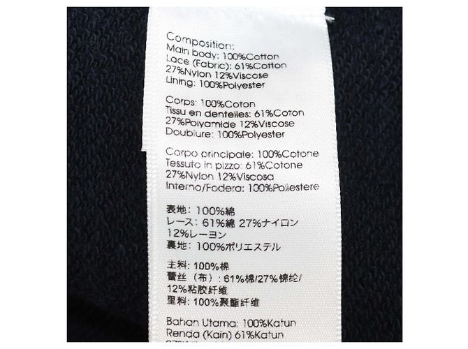 Sudadera 3.1 Phillip Lim Azul Marino/Negro de algodón con mangas de encaje floral - vista 6