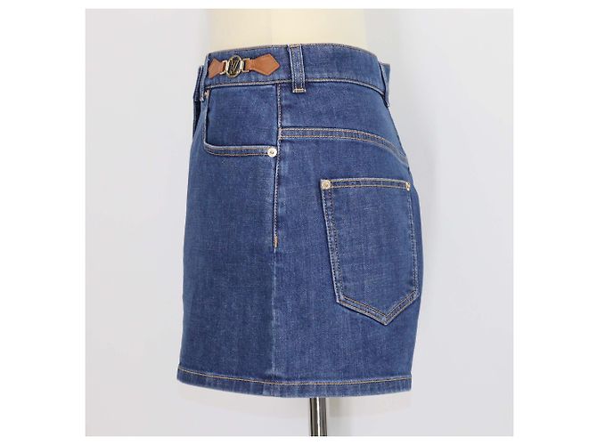 Mini shorts in denim blu Louis Vuitton - vista 2