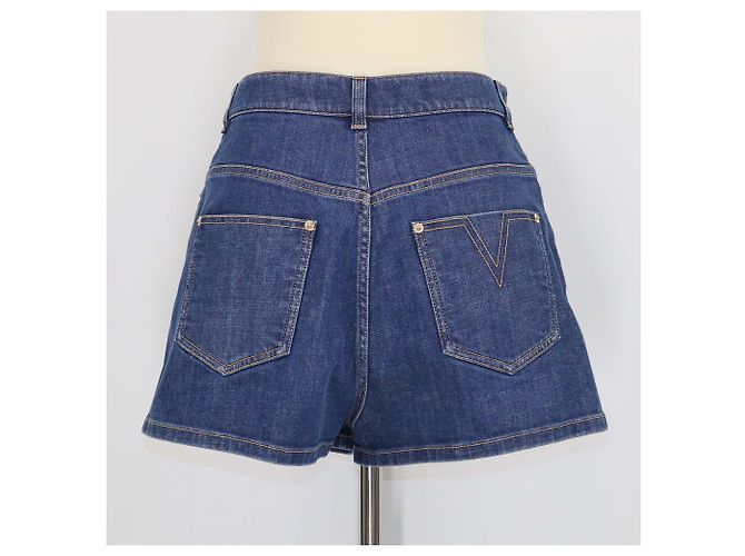 Mini shorts in denim blu Louis Vuitton - vista 3