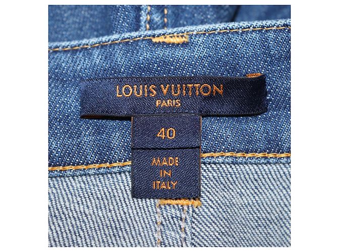 Mini shorts in denim blu Louis Vuitton - vista 5