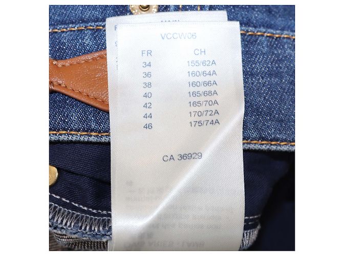 Mini shorts in denim blu Louis Vuitton - vista 7