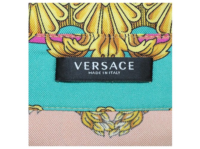 Camicia Versace Heritage Fit in seta con stampa barocca multicolore - vue 5