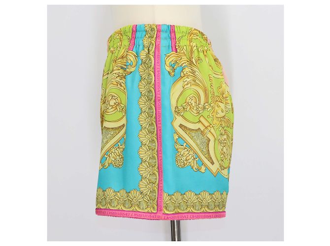 Versace Multicolor Polyester Mini-Shorts mit Medusa Renaissance Print Mehrfarben - Ansicht 2