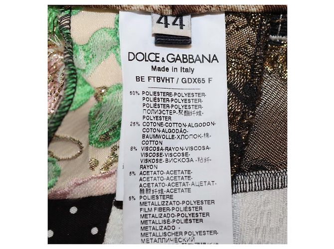 Dolce & Gabbana Multicolor Fabric Blend Brocade Patchwork High Waist Shorts - view 6
