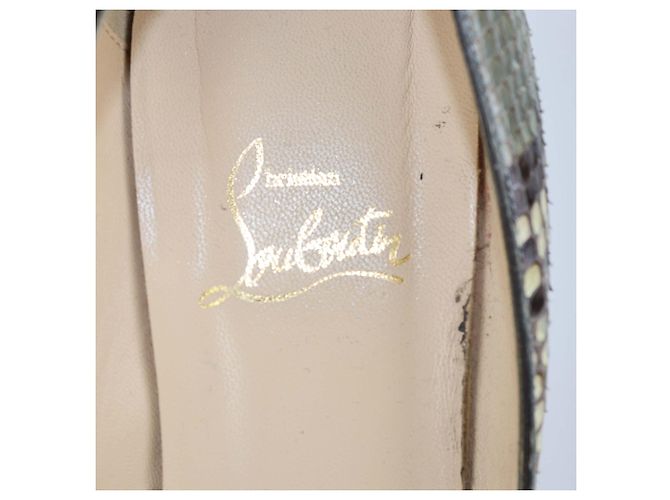 Christian Louboutin Very Prive Peep Toe Pumps aus multicolorigem Pythonleder Mehrfarben - Ansicht 6