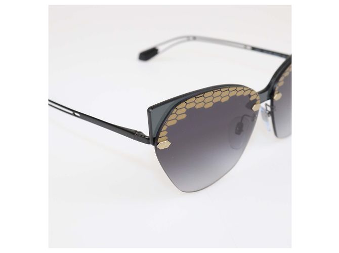 Bulgari Bvlgari Black/Gold Gradient Irregular Cat Eye Sunglasses Golden - view 6