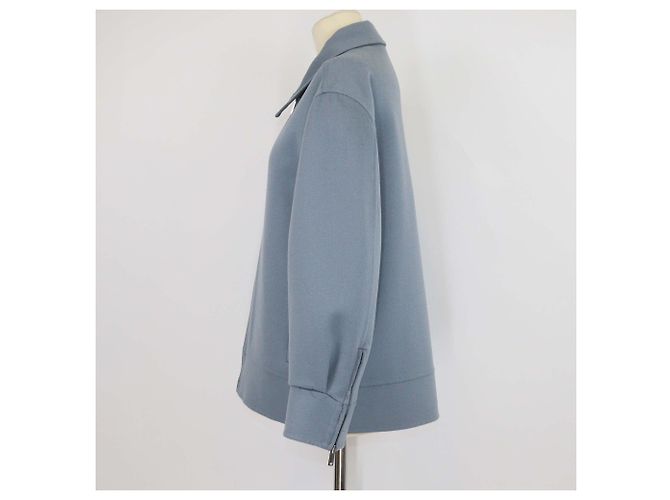 Valentino Grey Virgin Wool Zip-Up Jacket - view 2