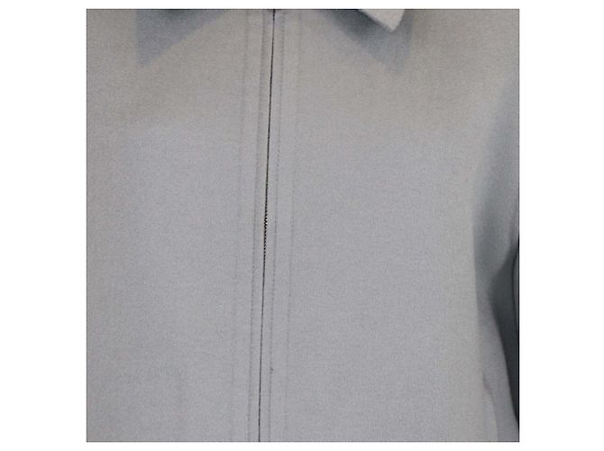 Valentino Grey Virgin Wool Zip-Up Jacket - view 4