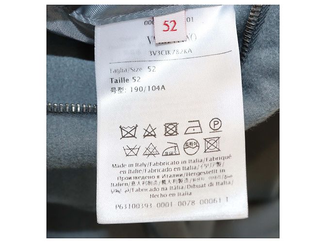 Valentino Grey Virgin Wool Zip-Up Jacket - view 6