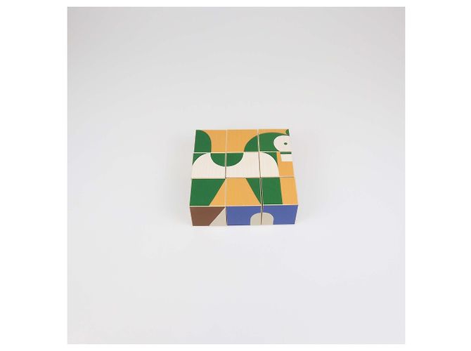 Hermès Hermes Multicolor Maple Wood Animaux Blocks Cube Game Multiple colors - view 3