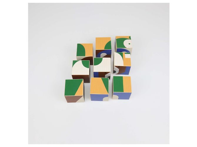 Hermès Hermes Multicolor Maple Wood Animaux Blocks Cube Game Multiple colors - view 4