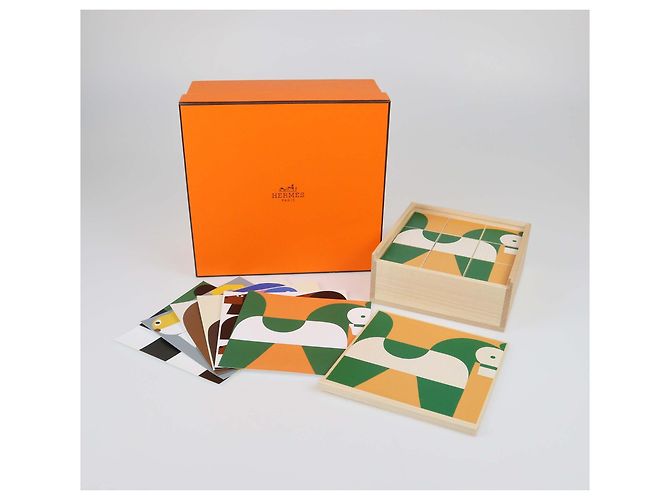 Hermès Hermes Multicolor Maple Wood Animaux Blocks Cube Game Multiple colors - view 8