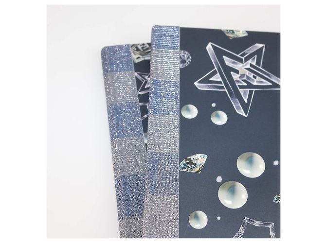 Fendi Midnight Blue and Silver Geometric Notebooks Silvery - view 10