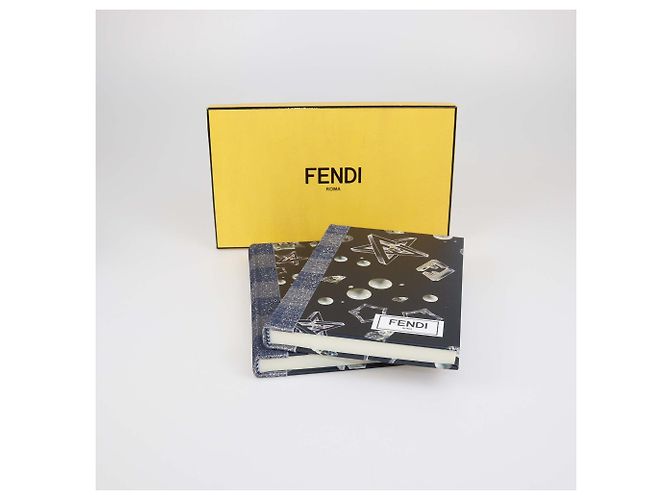 Fendi Midnight Blue and Silver Geometric Notebooks Silvery - view 11