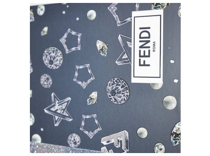 Fendi Midnight Blue and Silver Geometric Notebooks Silvery - view 6