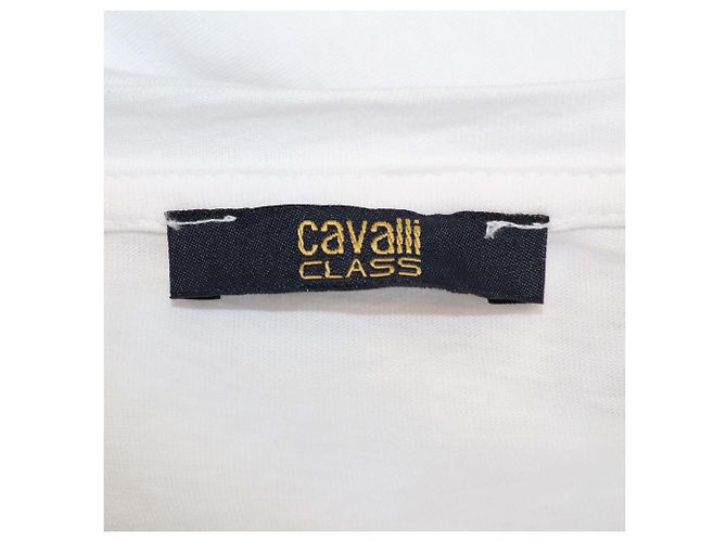 Autre Marque Camiseta Cavalli Class de algodón blanco con estampado de logo - vista 5